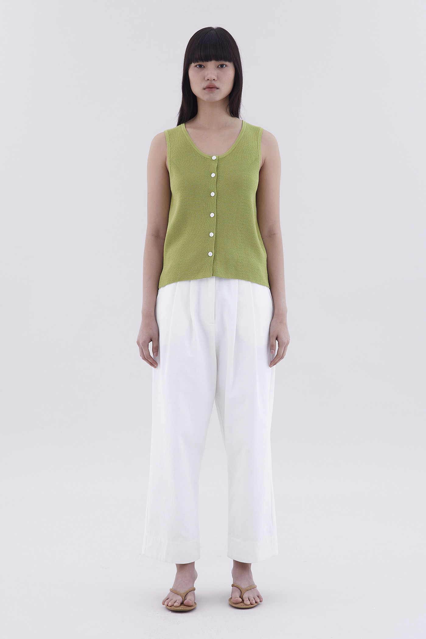 Emberly Front-Button Knit Tank