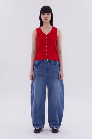 Emberly Front-Button Knit Tank