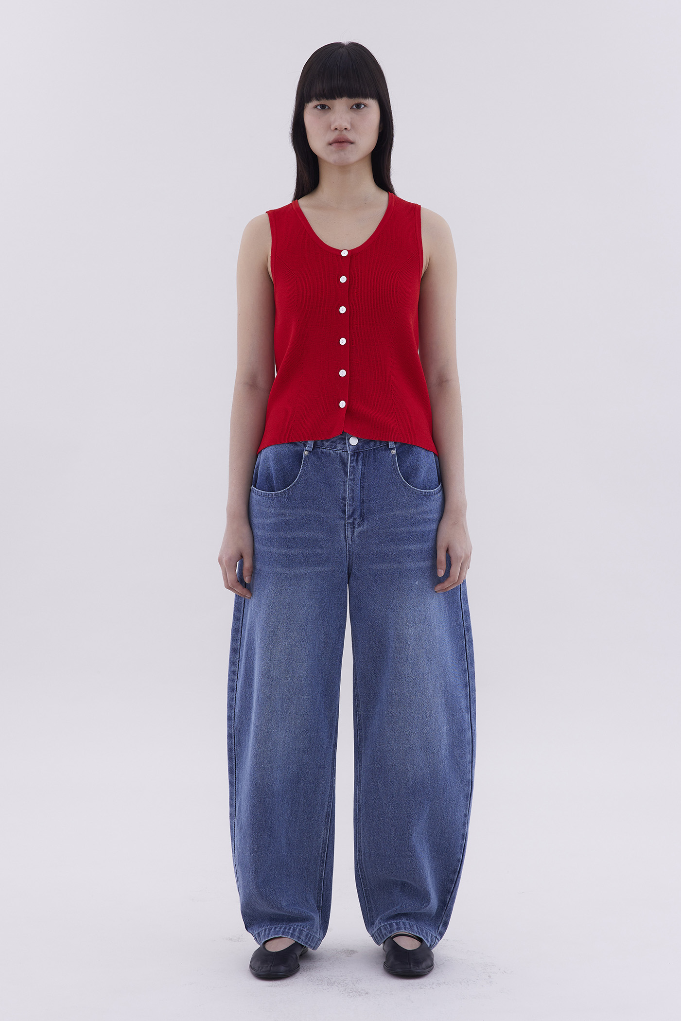 Emberly Front-Button Knit Tank
