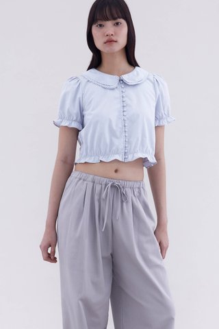 Mirane Peterpan-Collar Front Button Blouse