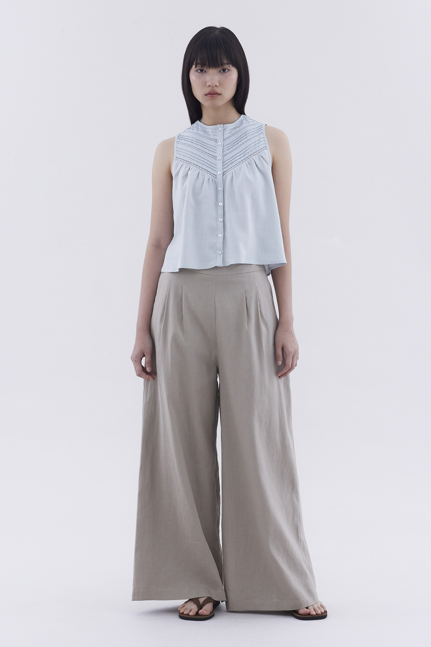 Portia High-Rise Double Pleat Pants