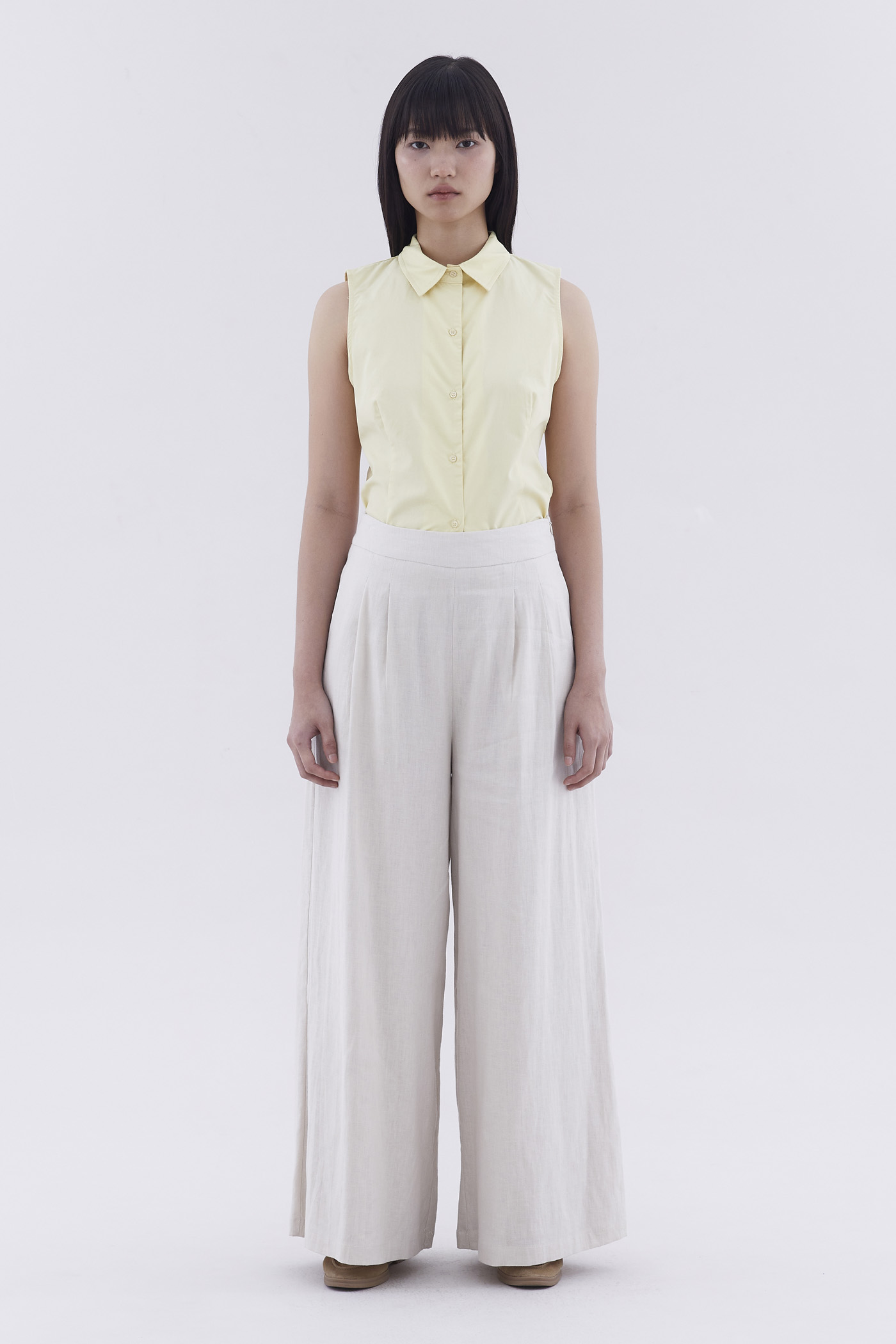 Portia High-Rise Double Pleat Pants