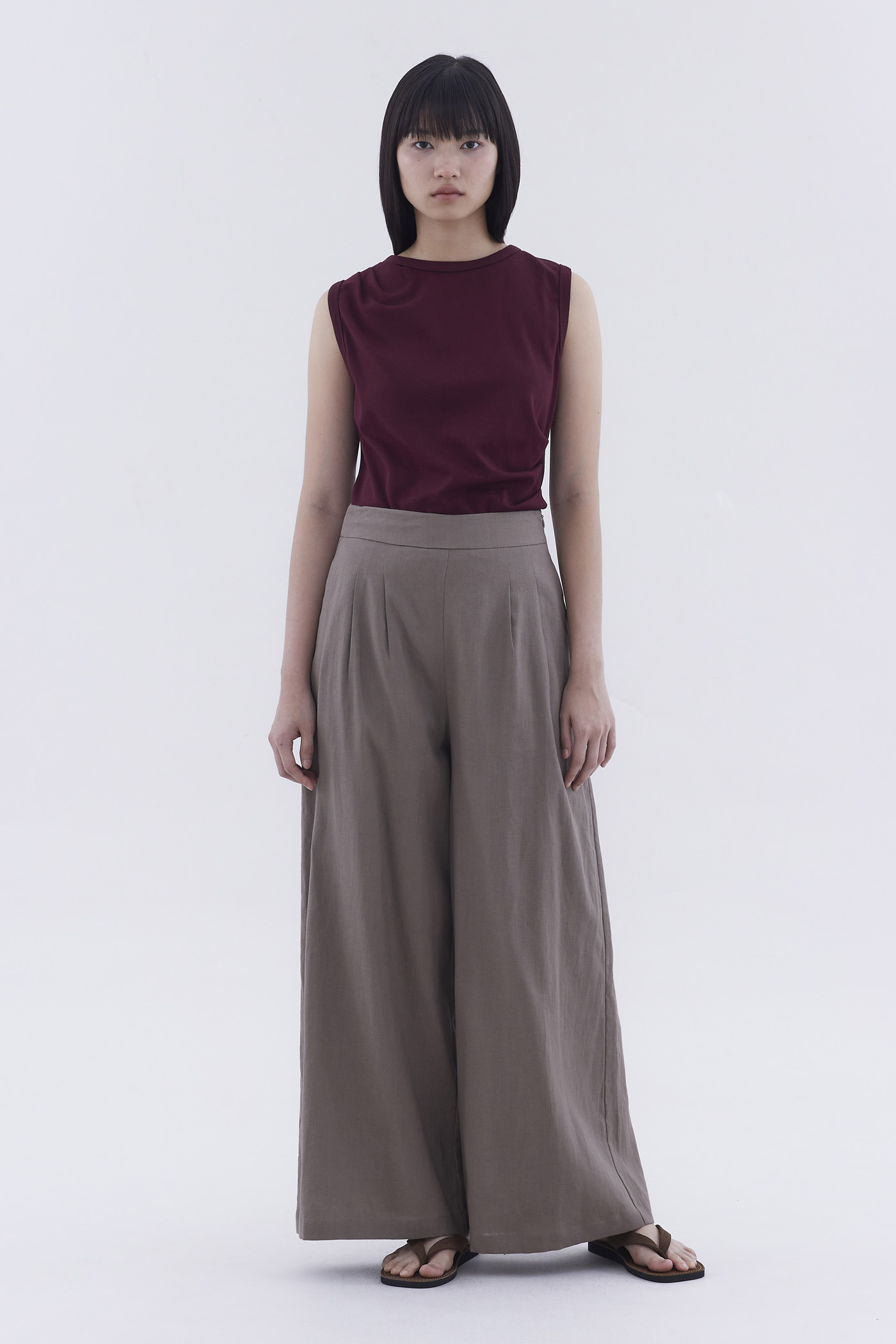 Portia High-Rise Double Pleat Pants