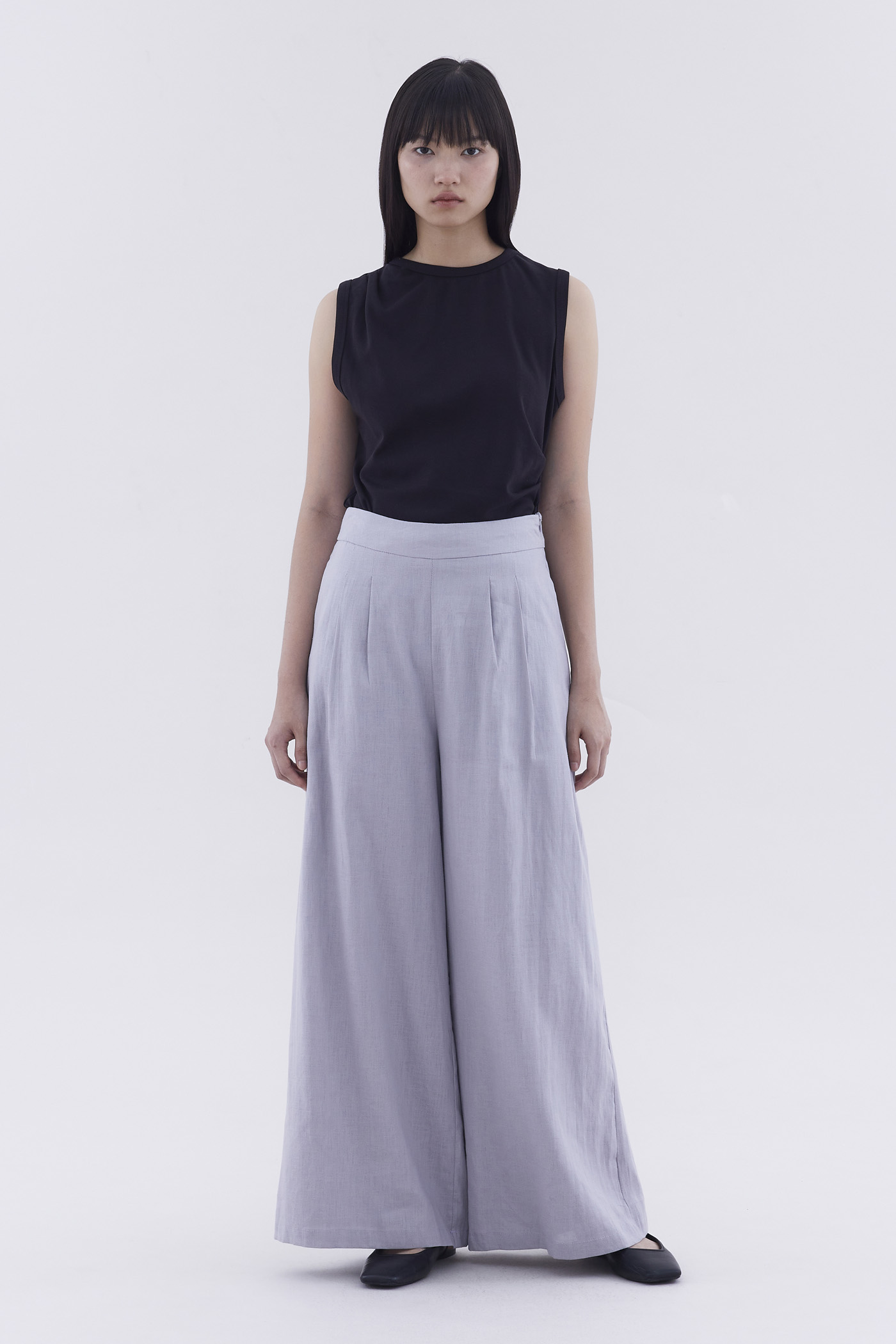 Portia High-Rise Double Pleat Pants