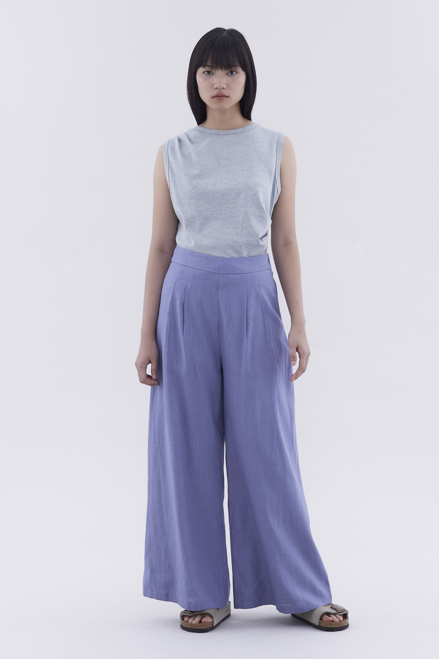 Portia High-Rise Double Pleat Pants