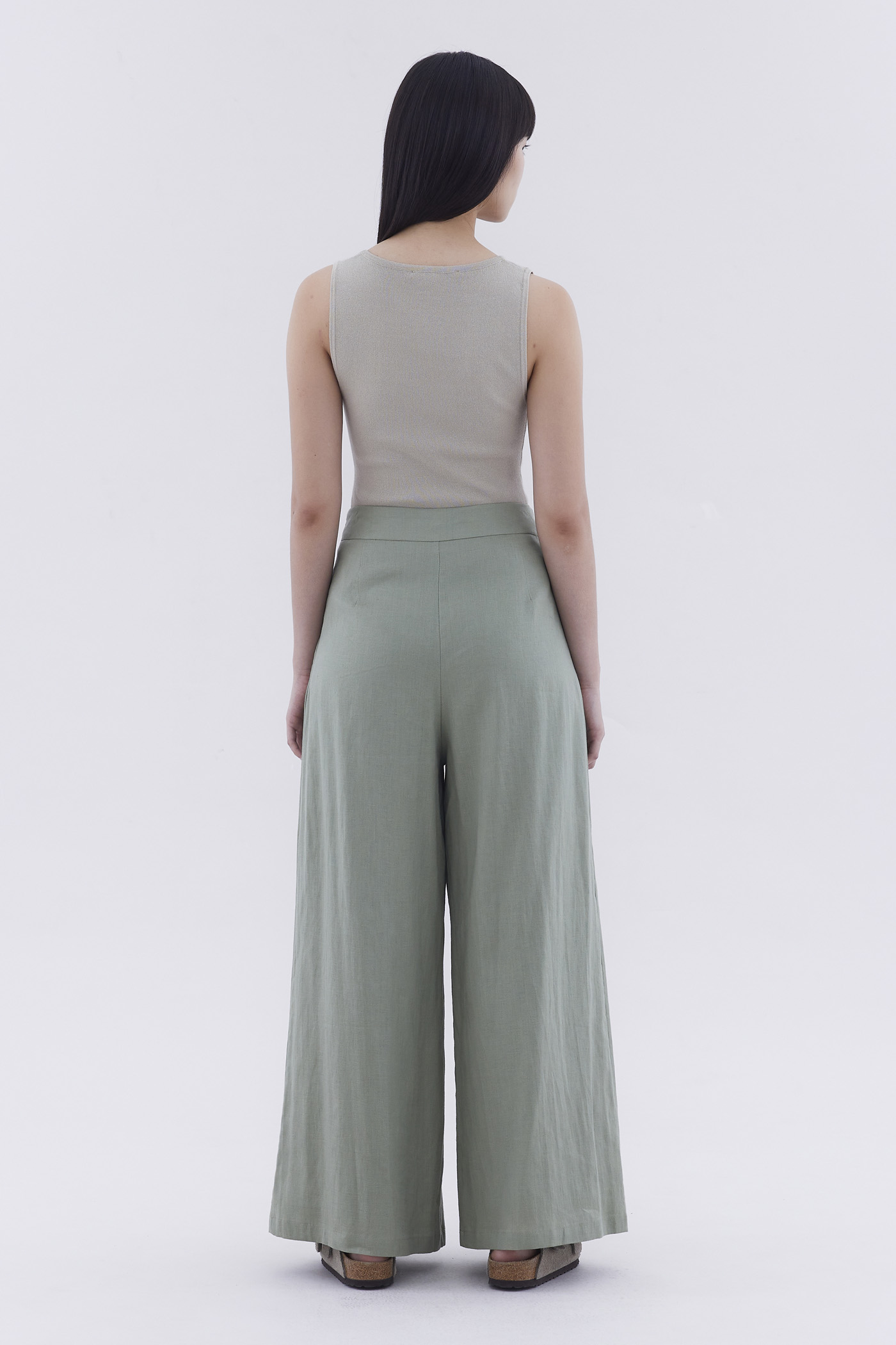 Portia High-Rise Double Pleat Pants