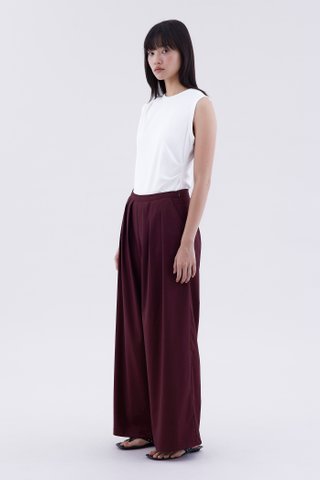 Zendra Mid-Rise Pleated Pants