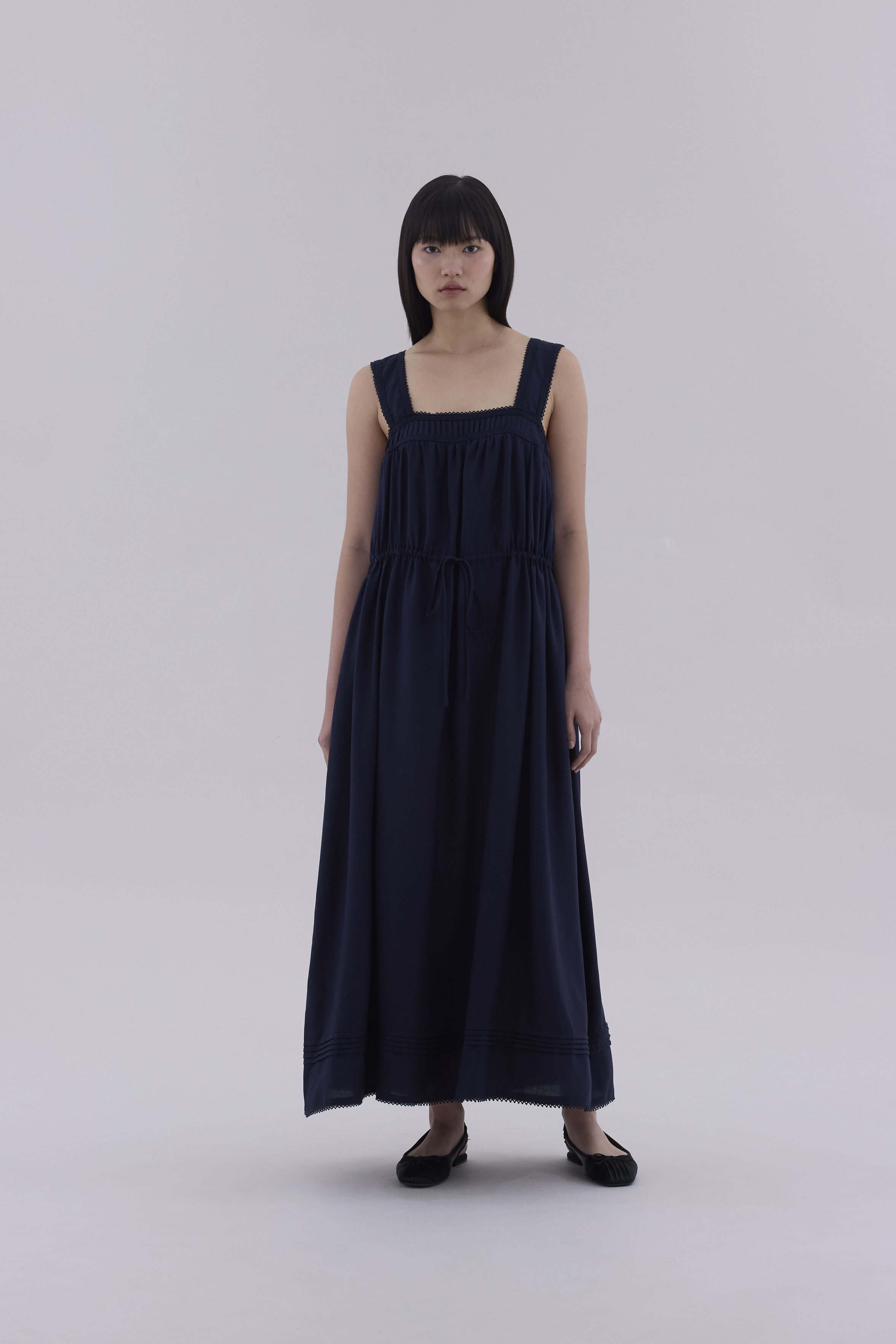 Marisol Square-Neck Relaxed Dress