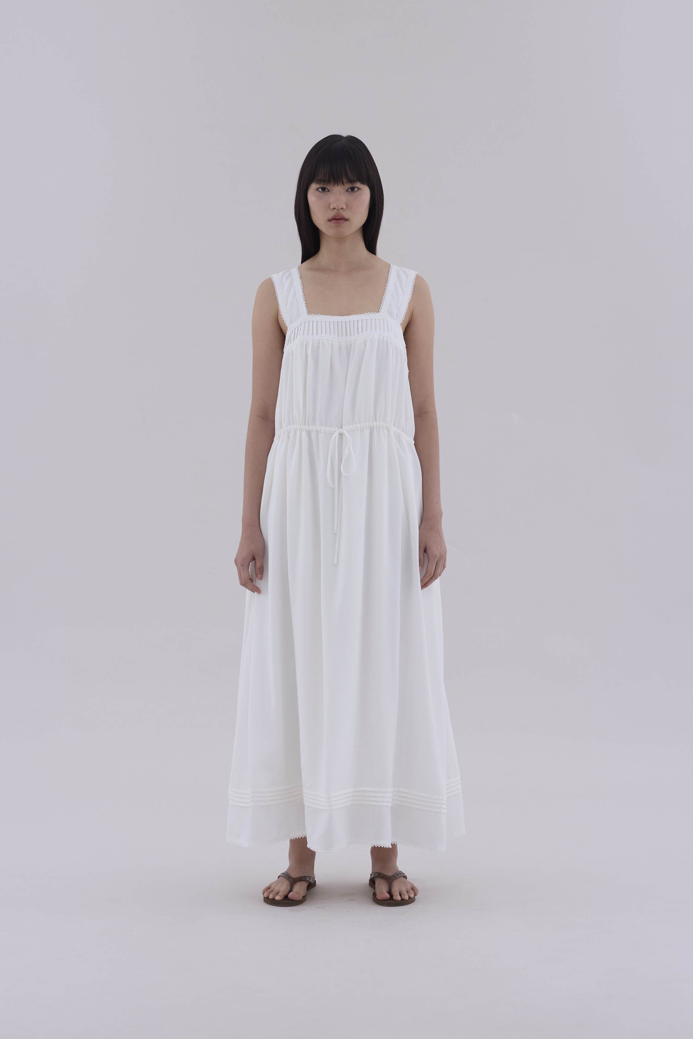 Marisol Square-Neck Relaxed Dress