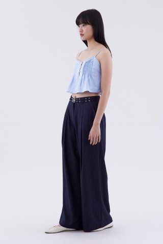 Garelle High-Rise Pleat Pants