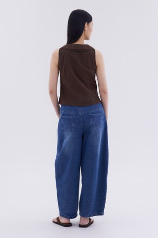 Phylene Double Collar Sleeveless Shirt