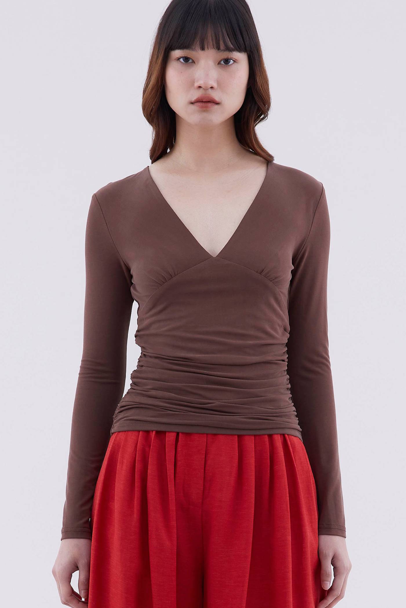 Odivia V-Neck Ruch Top