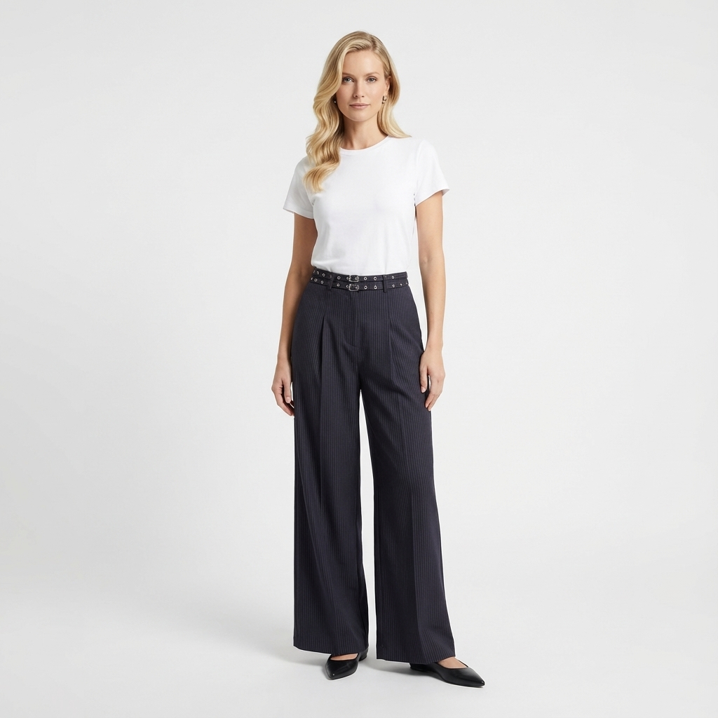 Garelle High-Rise Pleat Pants