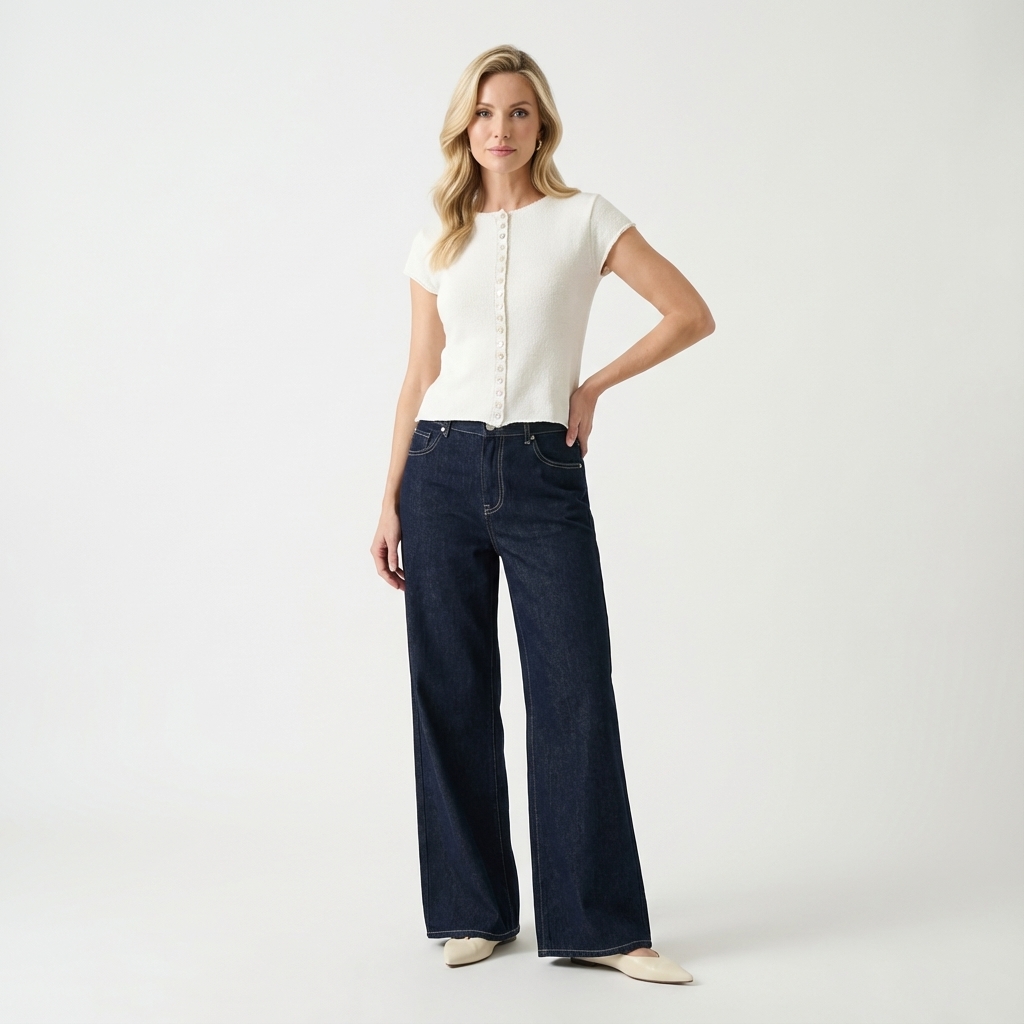 Helyn Button-Down Knit Top