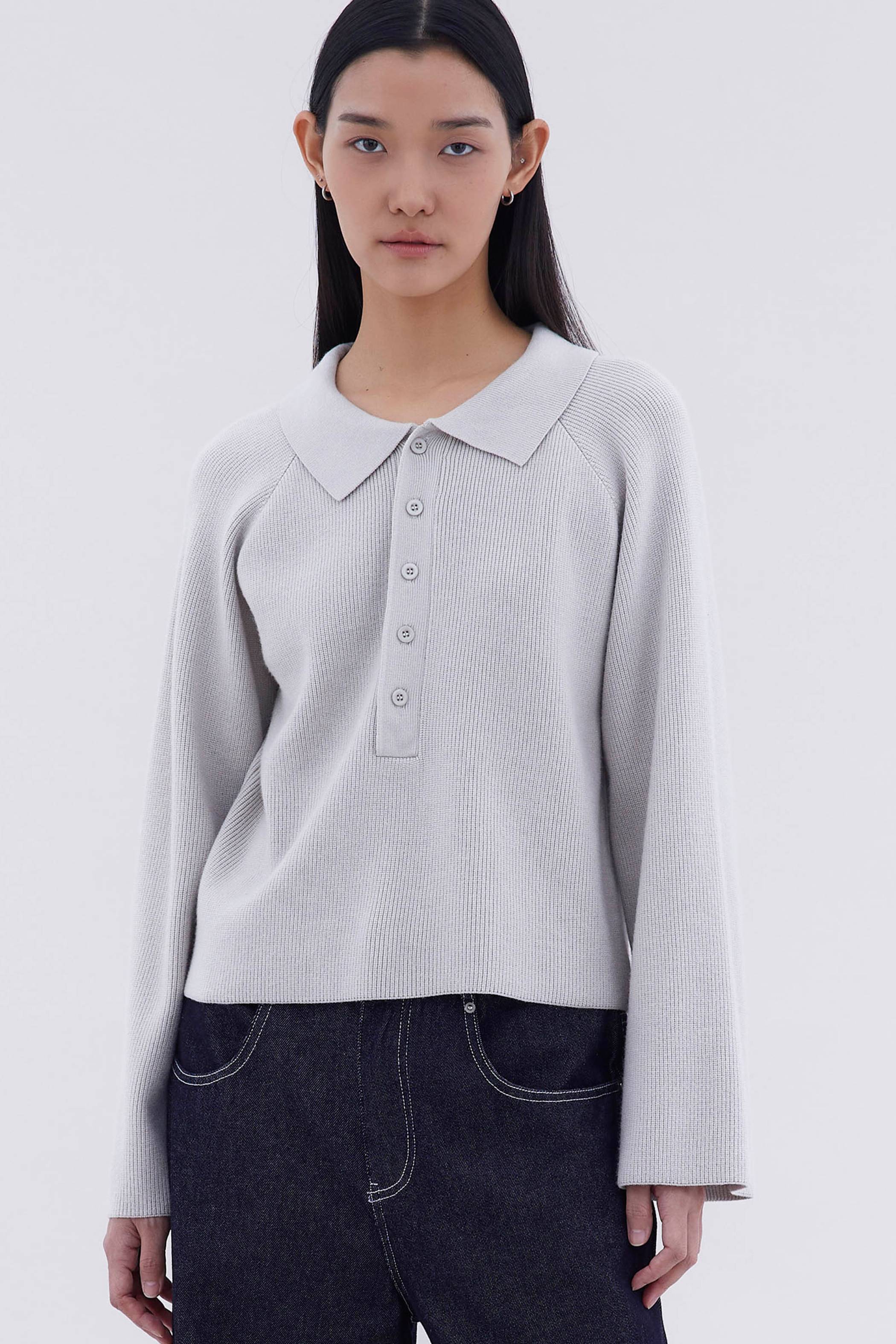 Maude Half Button Oversized Sweater