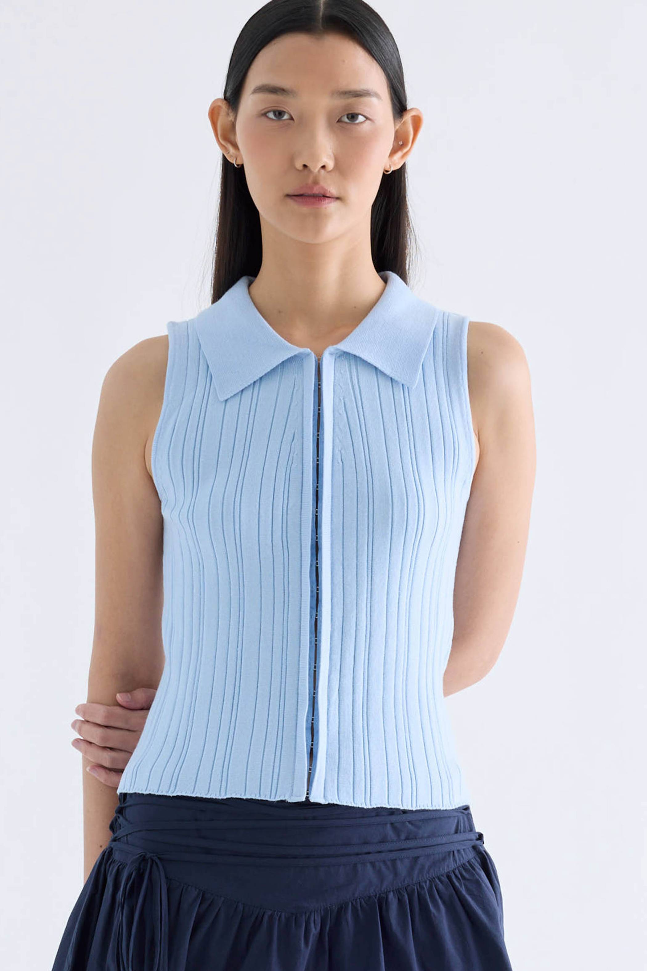 Pamoryn Collared Knit Tank