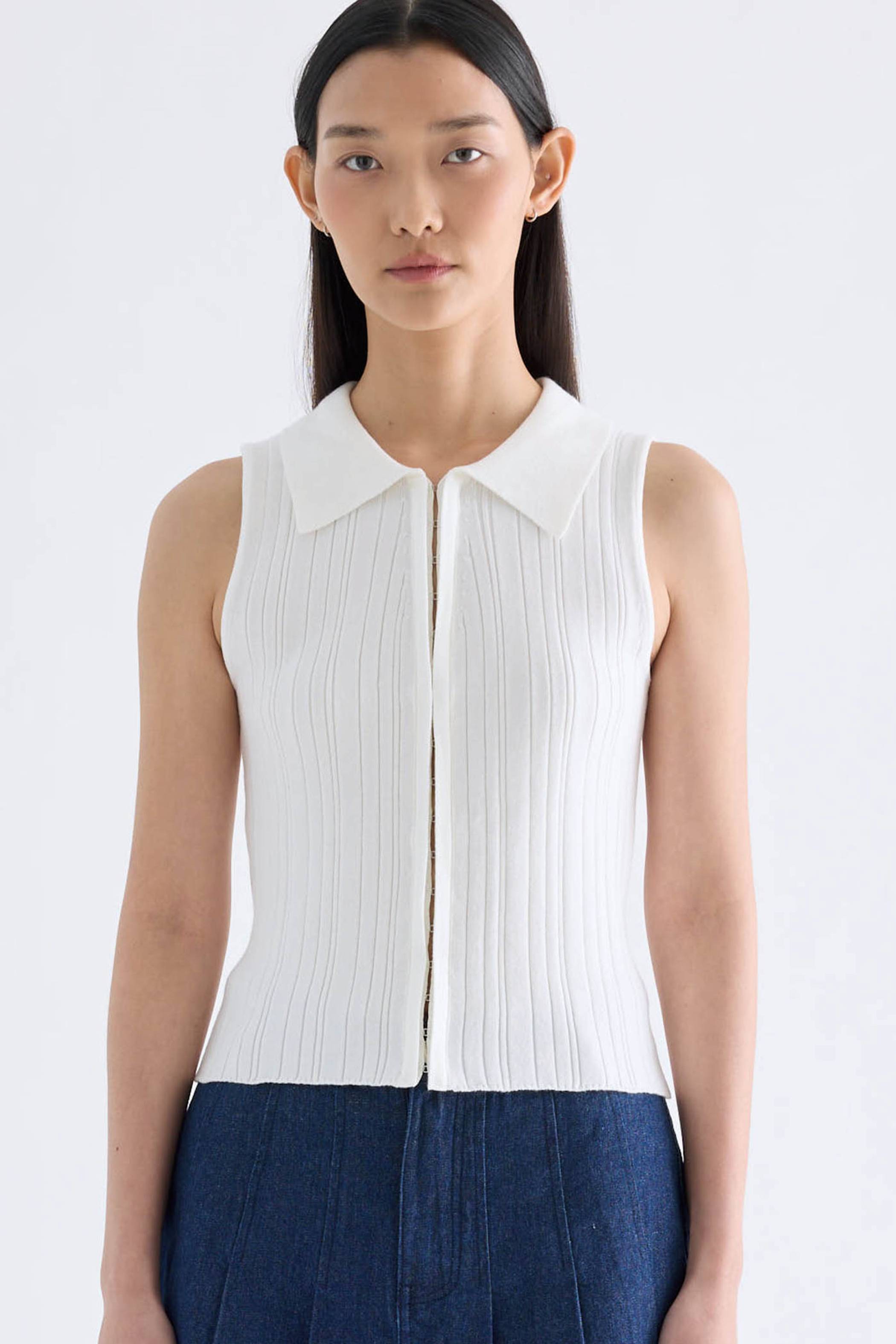 Pamoryn Collared Knit Tank