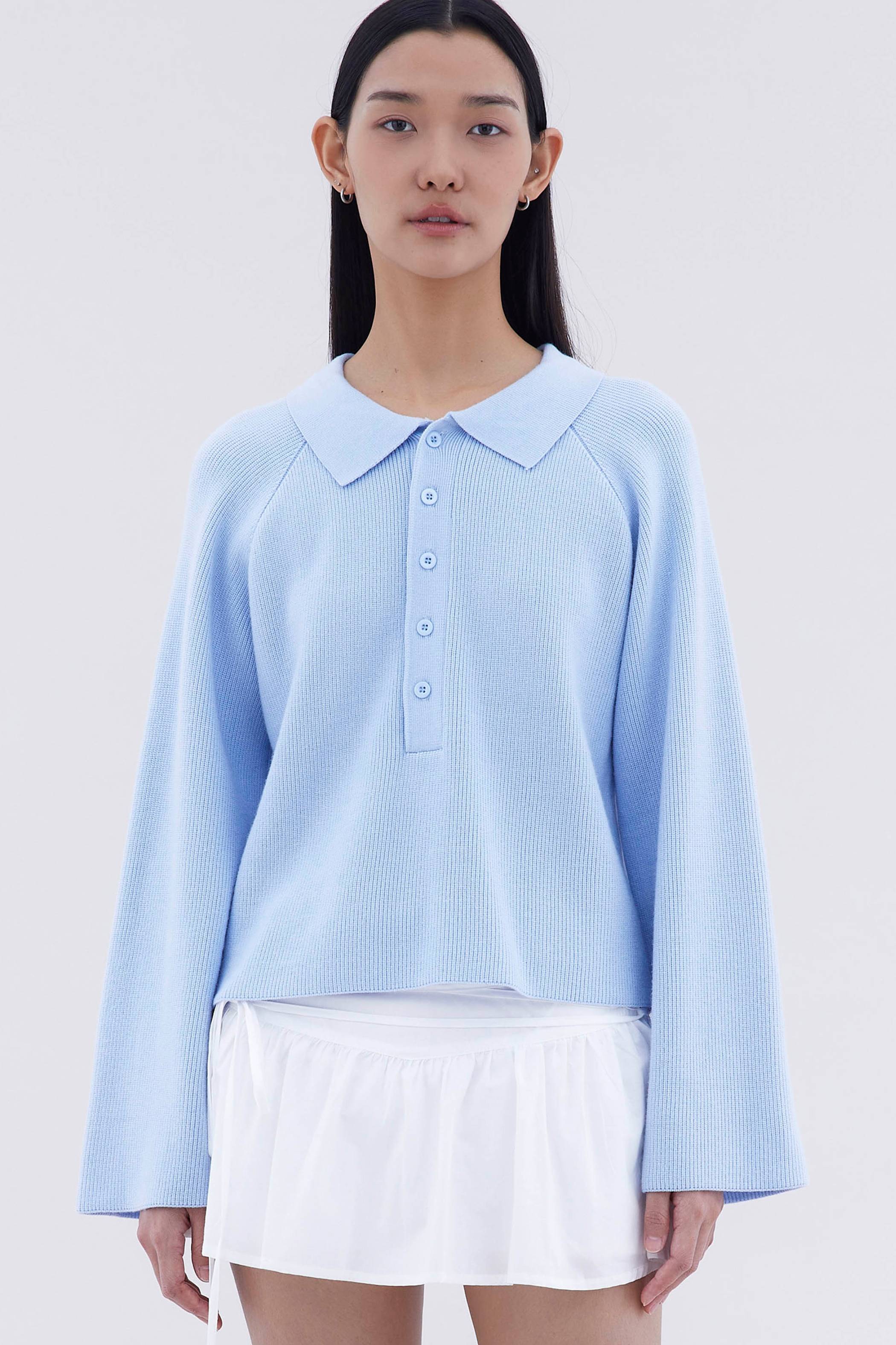 Maude Half Button Oversized Sweater