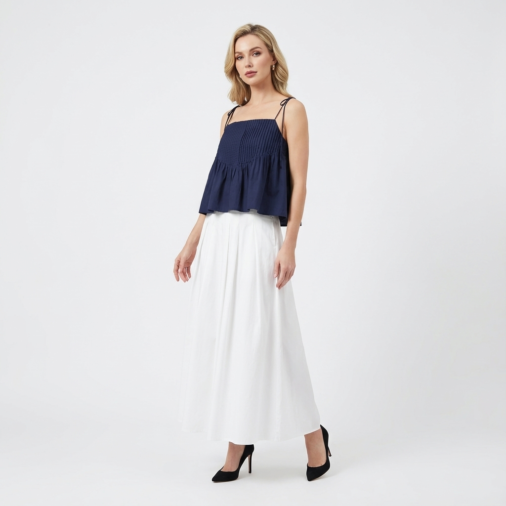 Brenella Pin-tuck Top