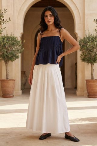 Brenella Pin-tuck Top