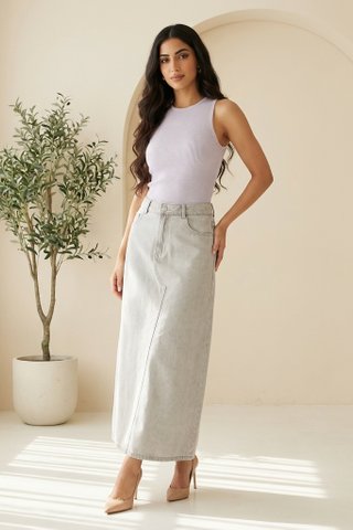 Dorah Mid-Rise Denim Skirt