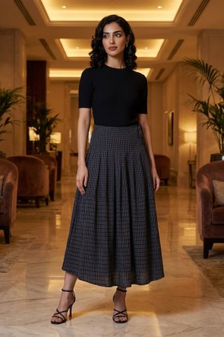 Kavena Pleated Full Skirt
