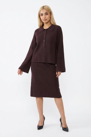 Maude Half Button Oversized Sweater