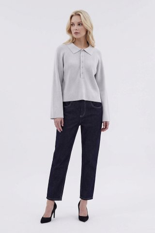 Maude Half Button Oversized Sweater