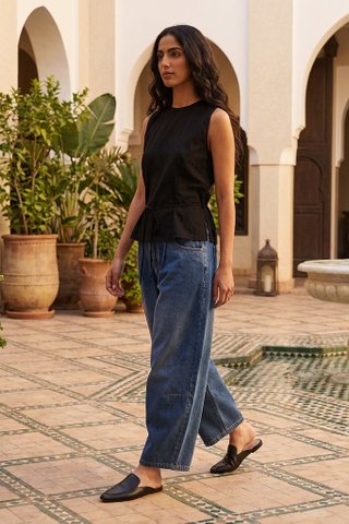 Meagan Open-Back Drape Top