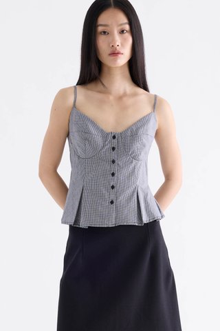 Kara Pleated Bustier Top