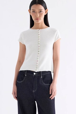 Helyn Button-Down Knit Top