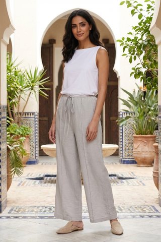 Yara Drawstring Wide-Leg Pants