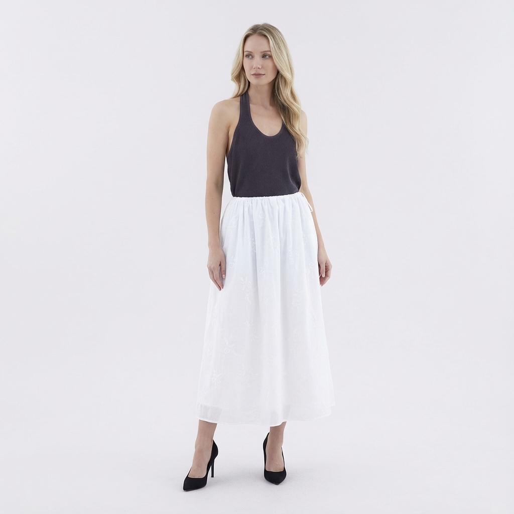 Delke Drawstring Full Skirt