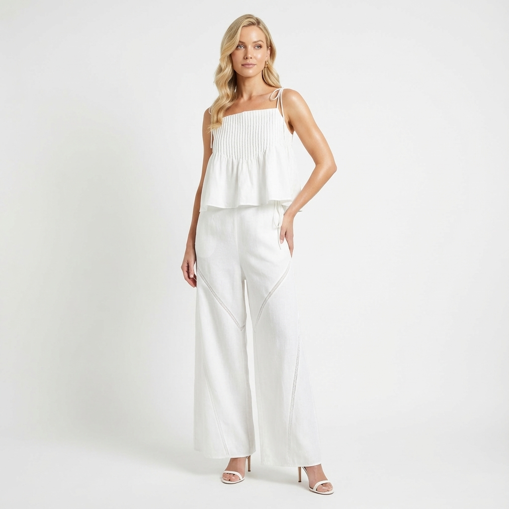 Lacqua Lace-Trim Panelled Pants