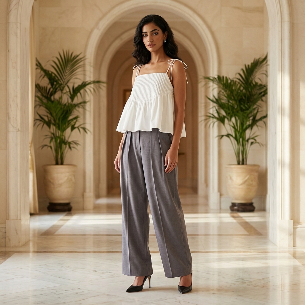 Brenella Pin-tuck Top