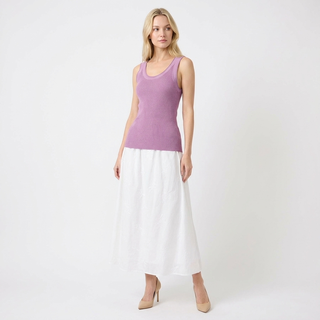 Kanery Scoop-Neck Rib Tank