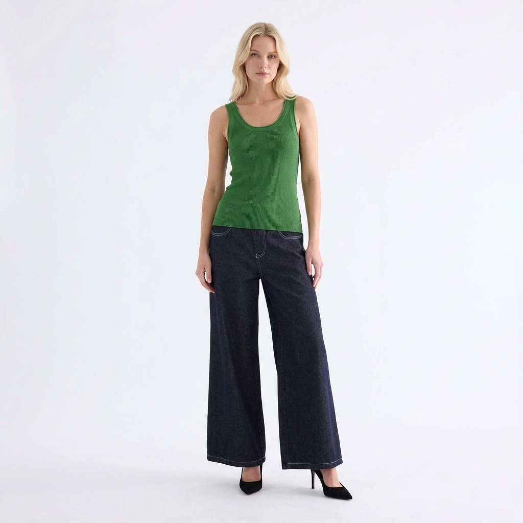 Kanery Scoop-Neck Rib Tank