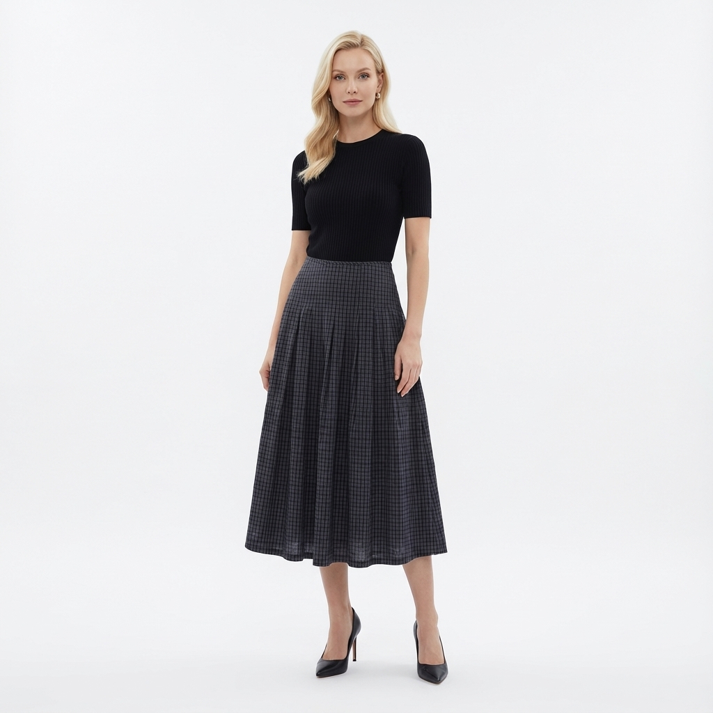 Kavena Pleated Full Skirt