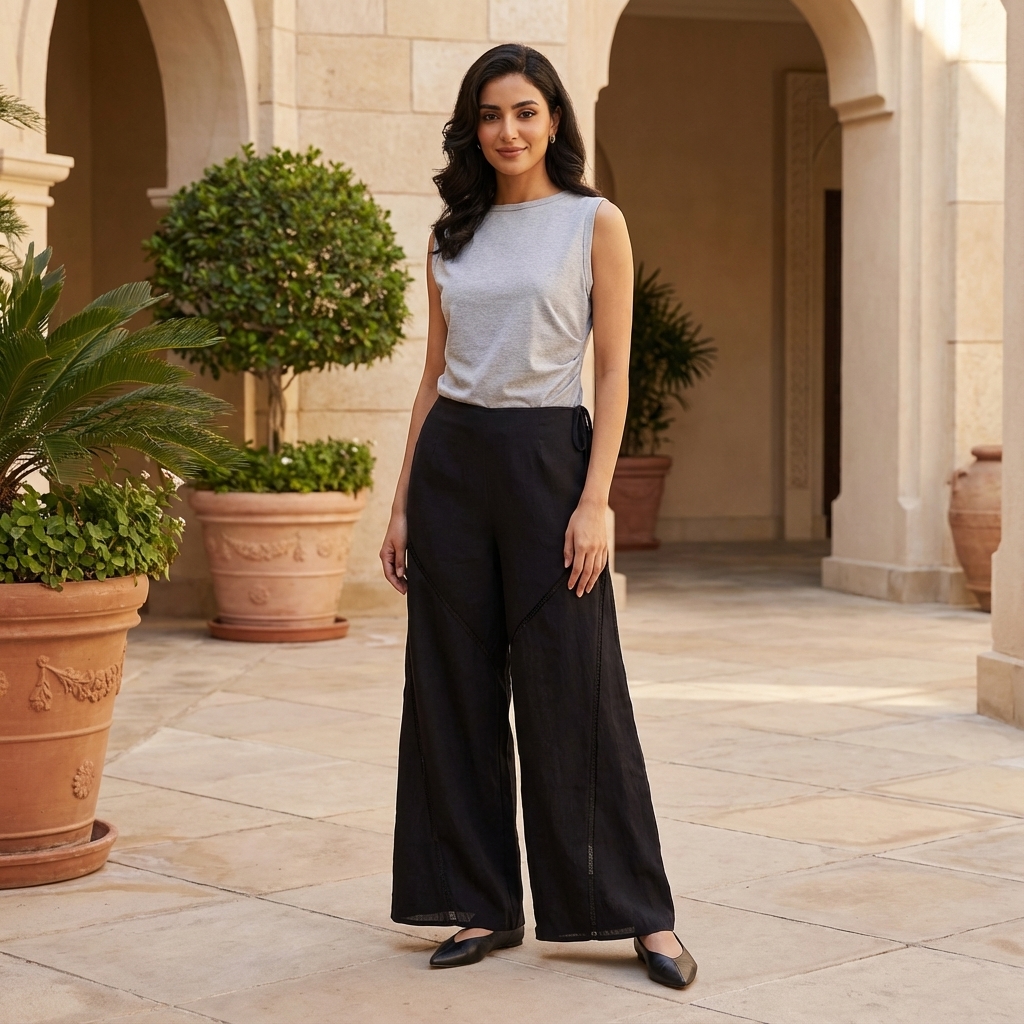 Lacqua Lace-Trim Panelled Pants