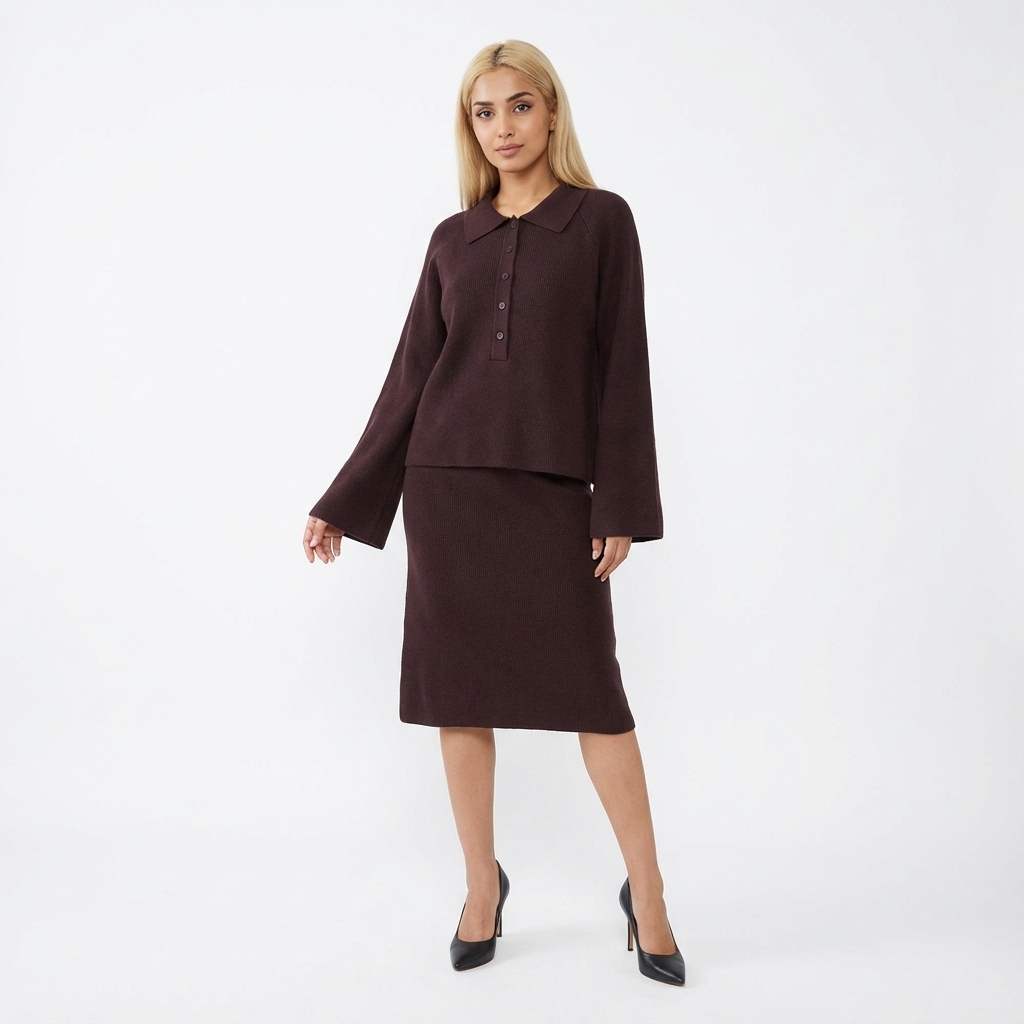 Maude Half Button Oversized Sweater