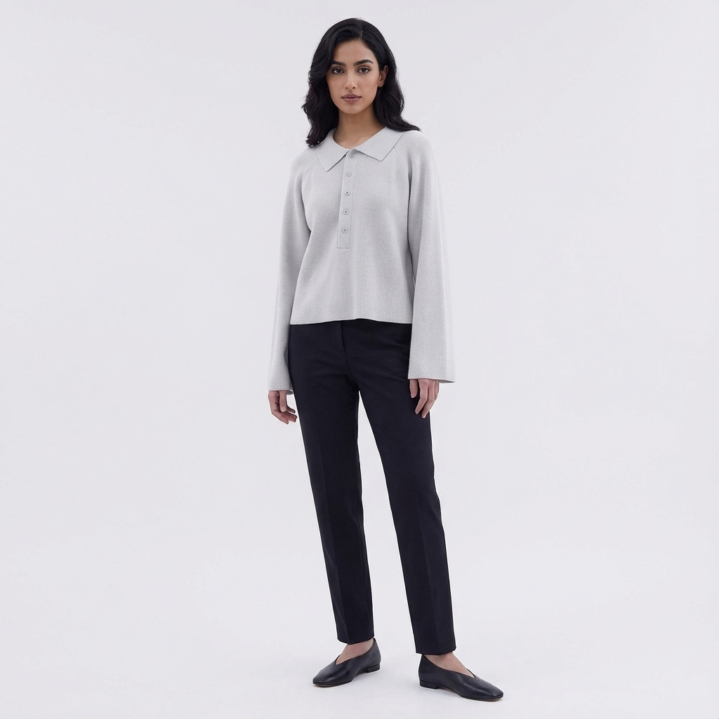 Maude Half Button Oversized Sweater