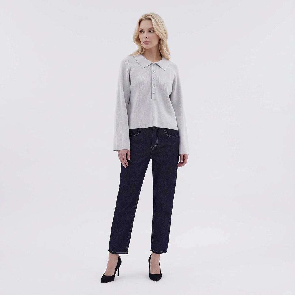 Maude Half Button Oversized Sweater