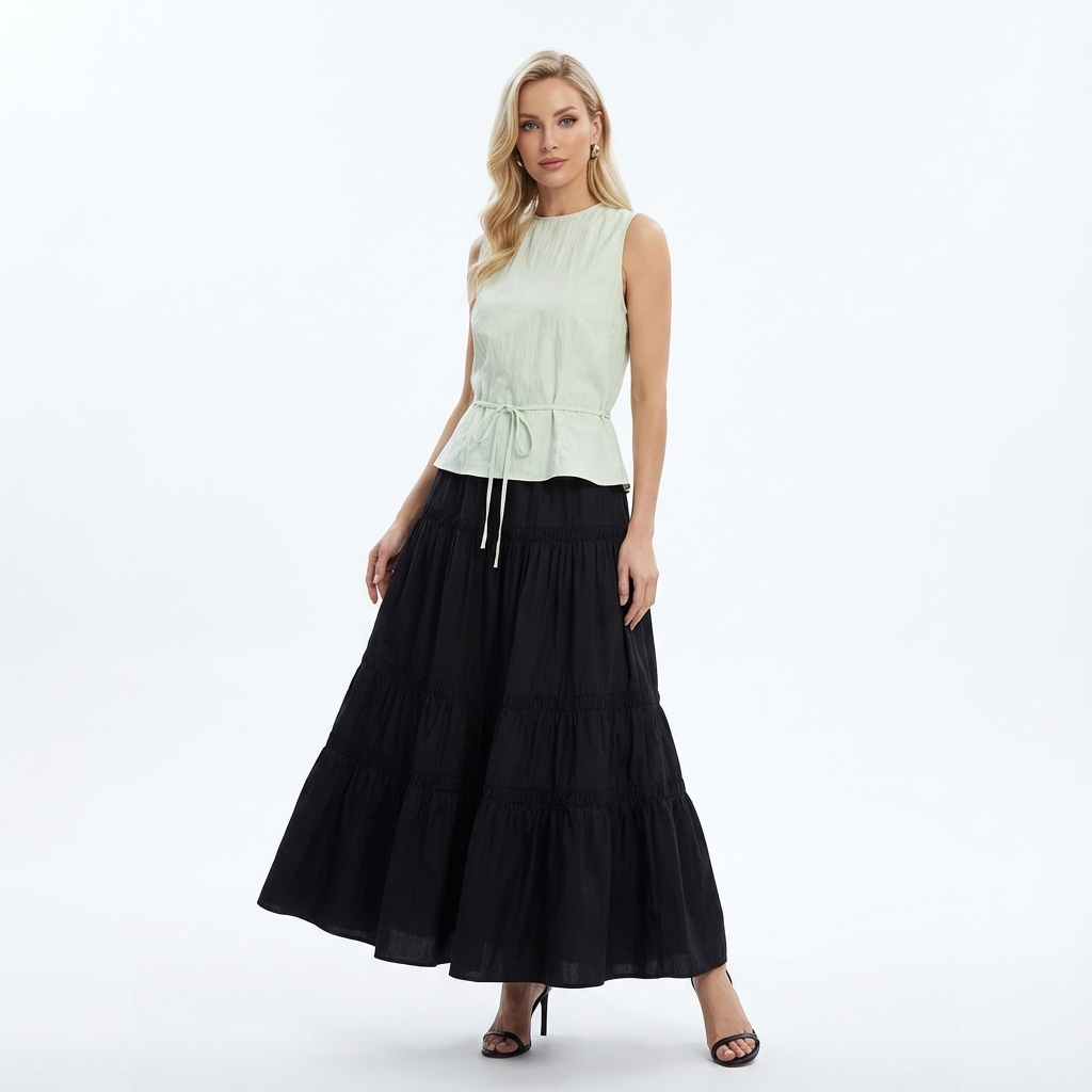 Meagan Open-Back Drape Top