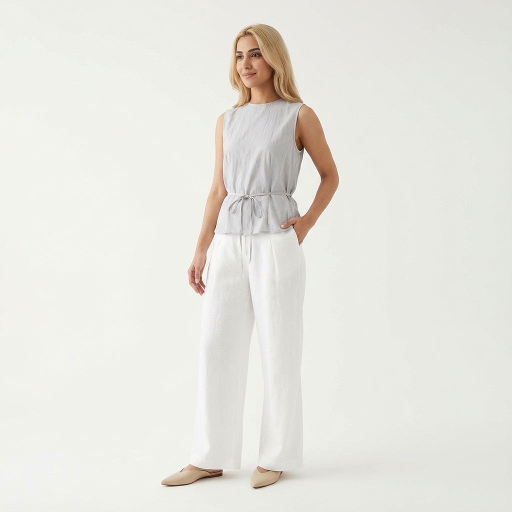 Meagan Open-Back Drape Top