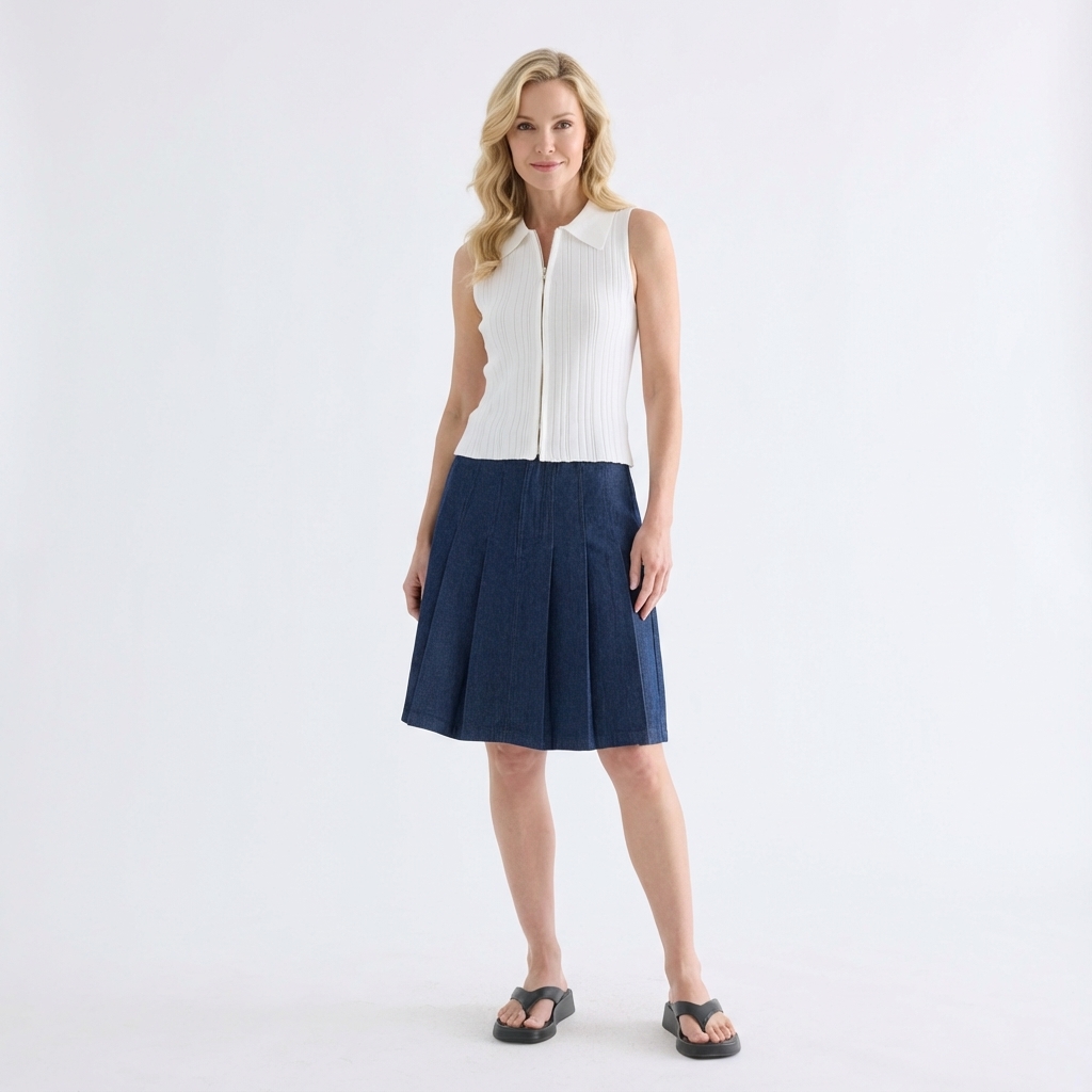 Pamoryn Collared Knit Tank