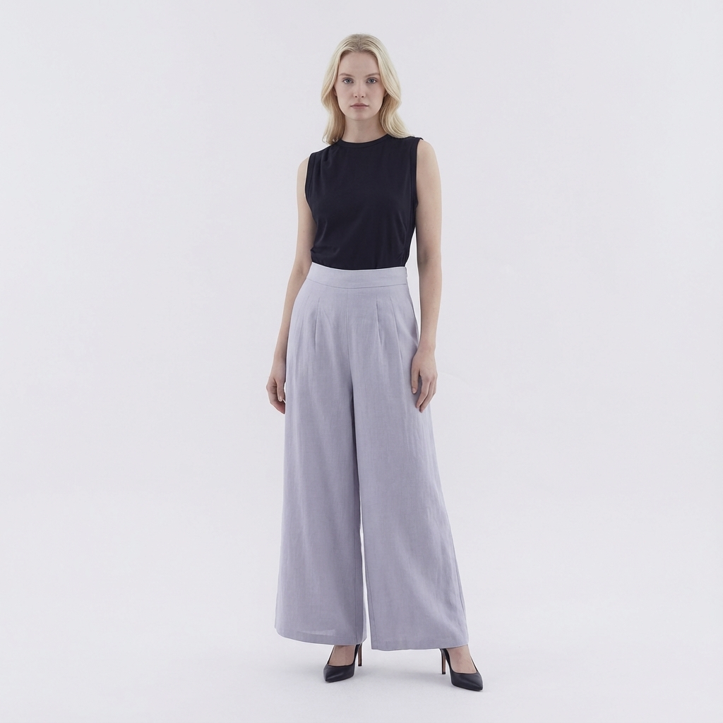 Portia High-Rise Double Pleat Pants