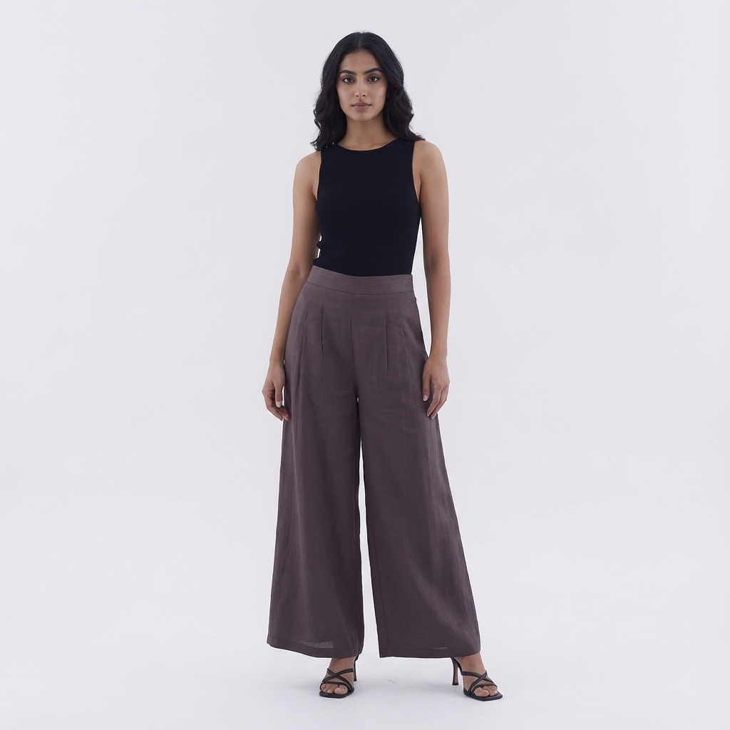 Portia High-Rise Double Pleat Pants
