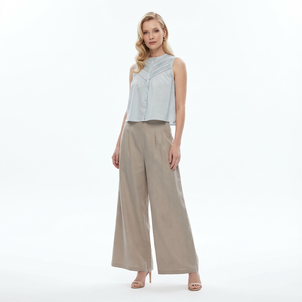 Portia High-Rise Double Pleat Pants