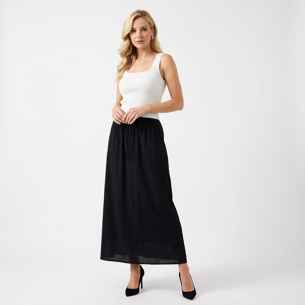 Synvere Drawstring Straight Skirt