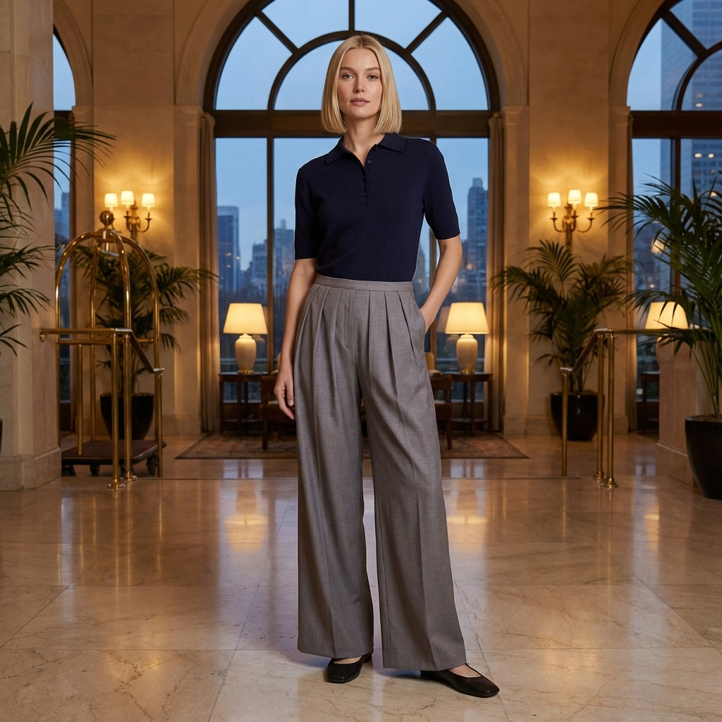 Zendra Mid-Rise Pleated Pants